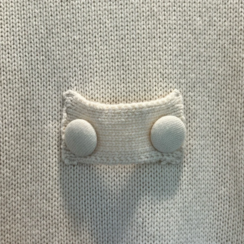 Dear Pruitt Anthropologie Cashmere Sweater Coat - Cream Double Breasted - Picture 5 of 8